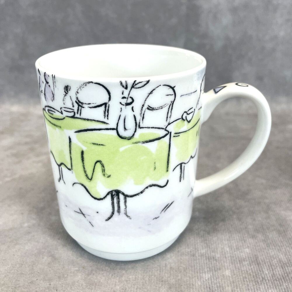 Discontinued‎ Studio Nova Promenade De Paris TPC49 Cafe France Coffee Mug Bottom